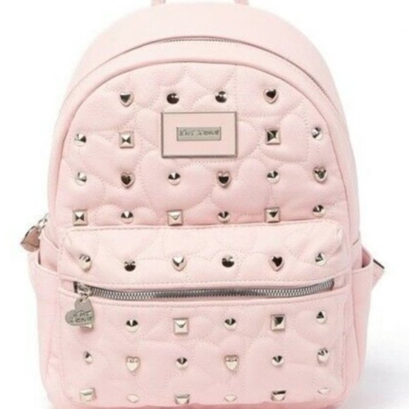 Betsey Johnson PINK STUDDED BACKPACK - Picture 6 of 7